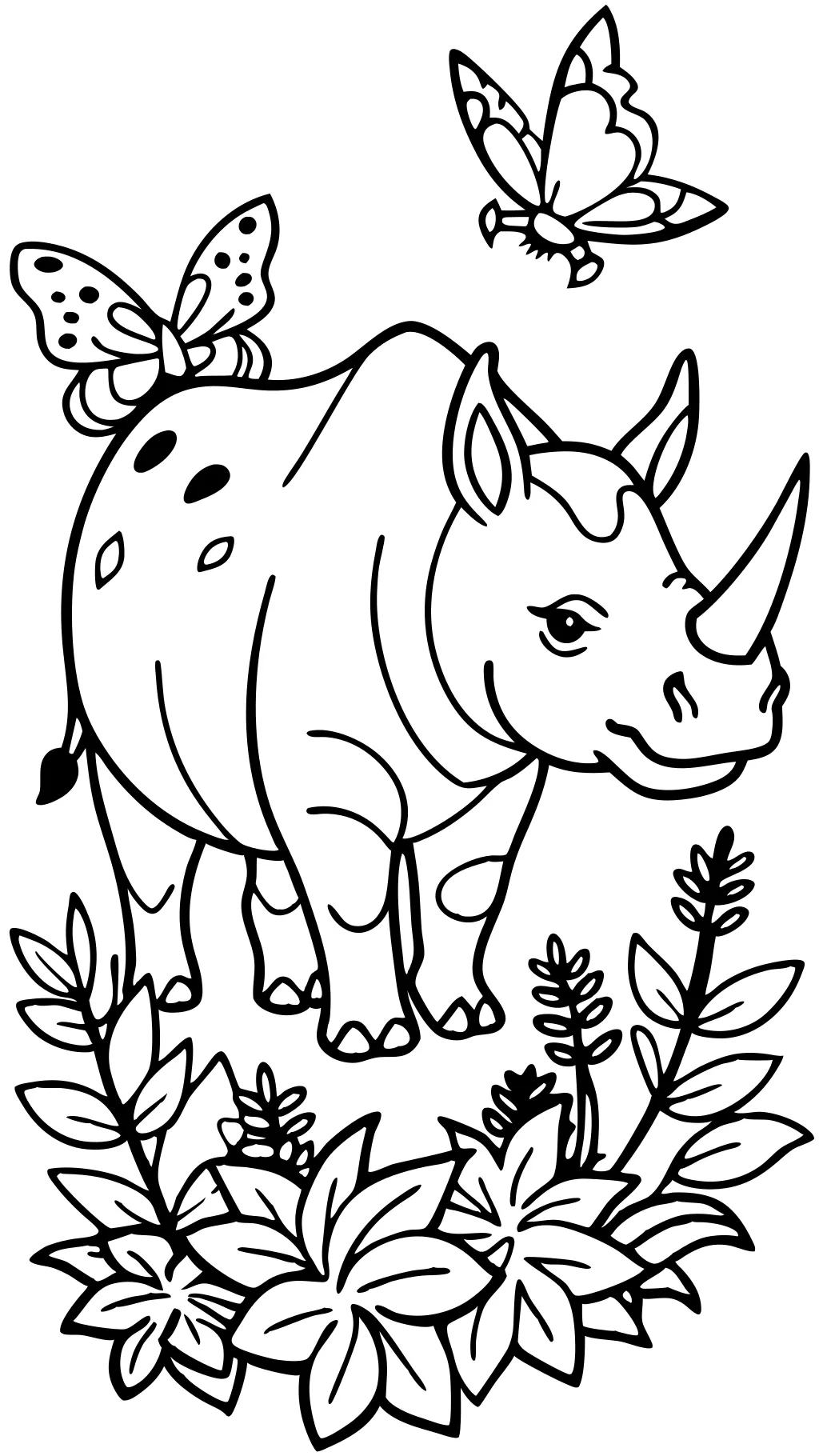 coloriages rhinocéros